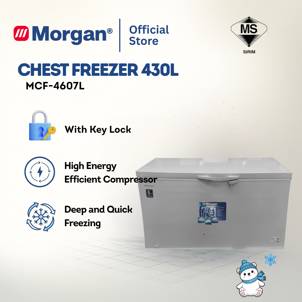 Morgan Chest Freezer Deep And Quick Freezing (430L) MCF-4607L