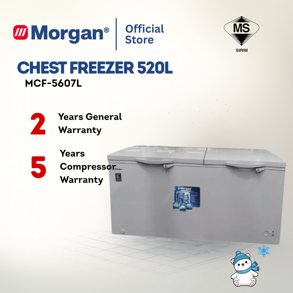 Morgan Chest Freezer Deep And Quick Freezing (520L) MCF-5607L