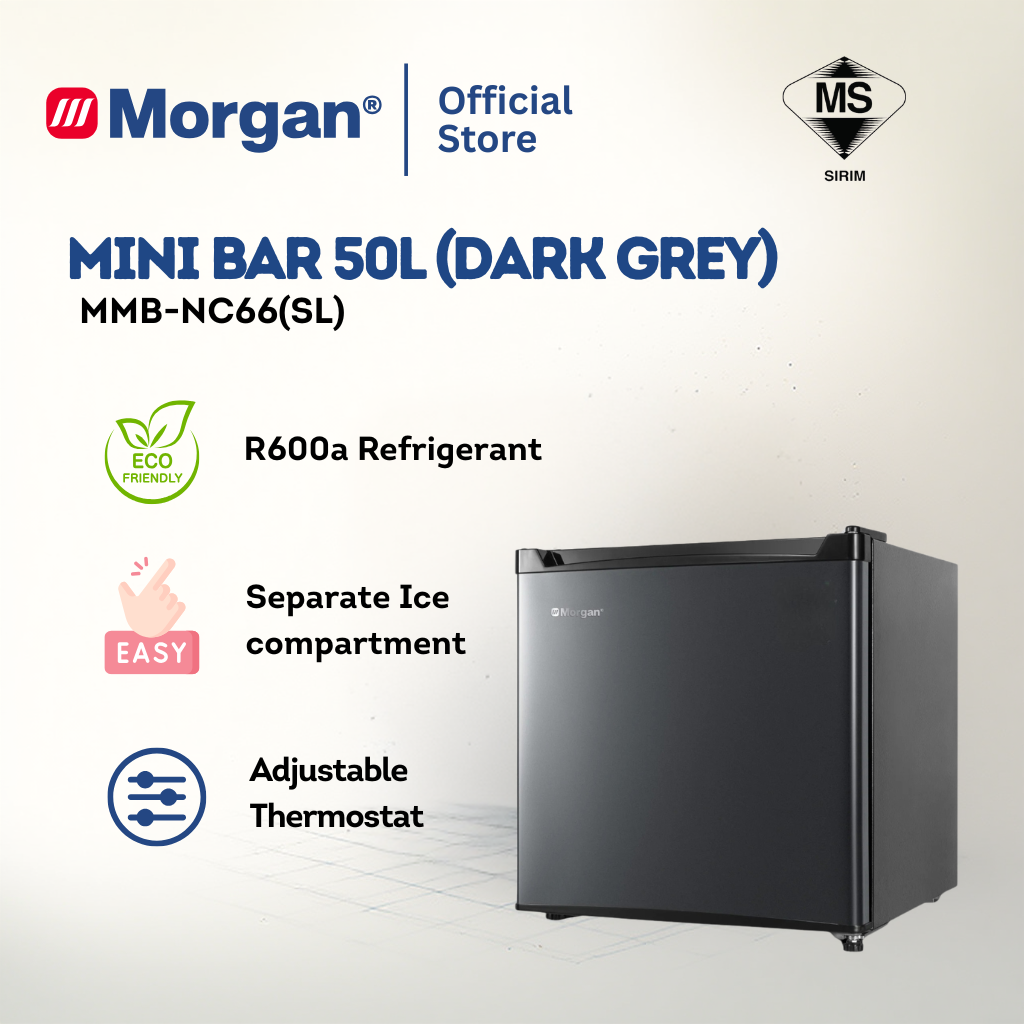 Morgan Dark Grey Mini Bar (50L) MMB-NC66(SL)