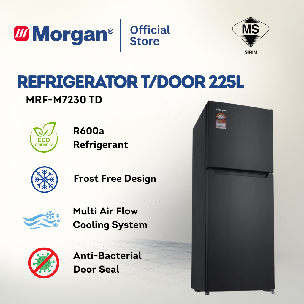 Morgan Two Door Refrigerator (225L) MRF-M7230 TD