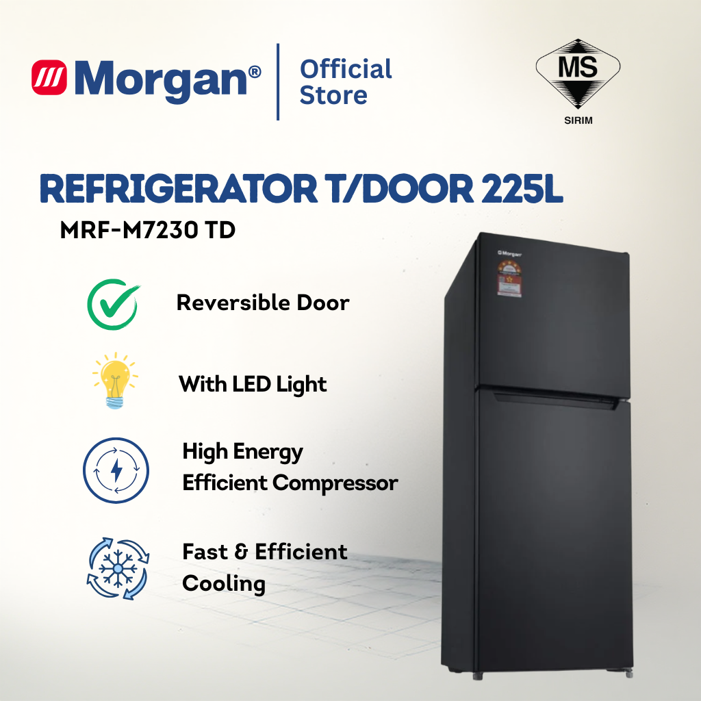Morgan Two Door Refrigerator (225L) MRF-M7230 TD