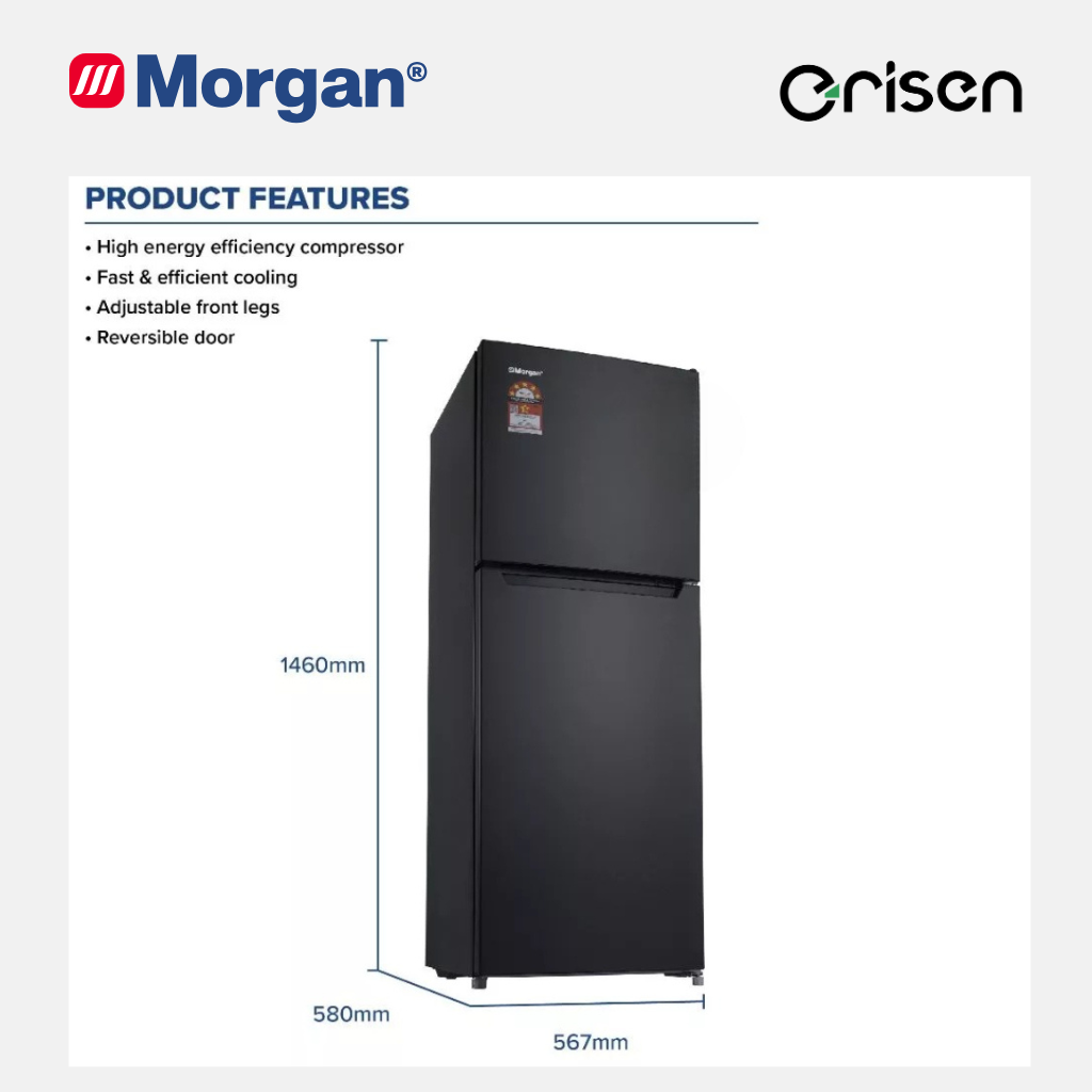 Morgan Two Door Refrigerator (225L) MRF-M7230 TD