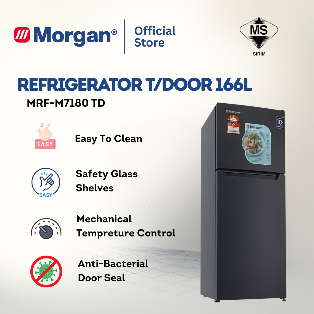 Morgan Refrigerator 2 Door (166L) MRF-M7180 TD