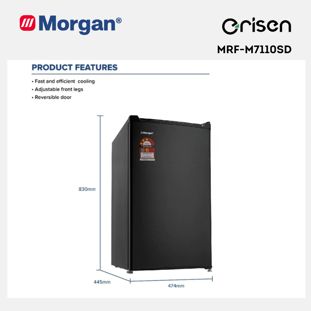 Morgan Single Door Refrigerator (101L) MRF-M7110SD
