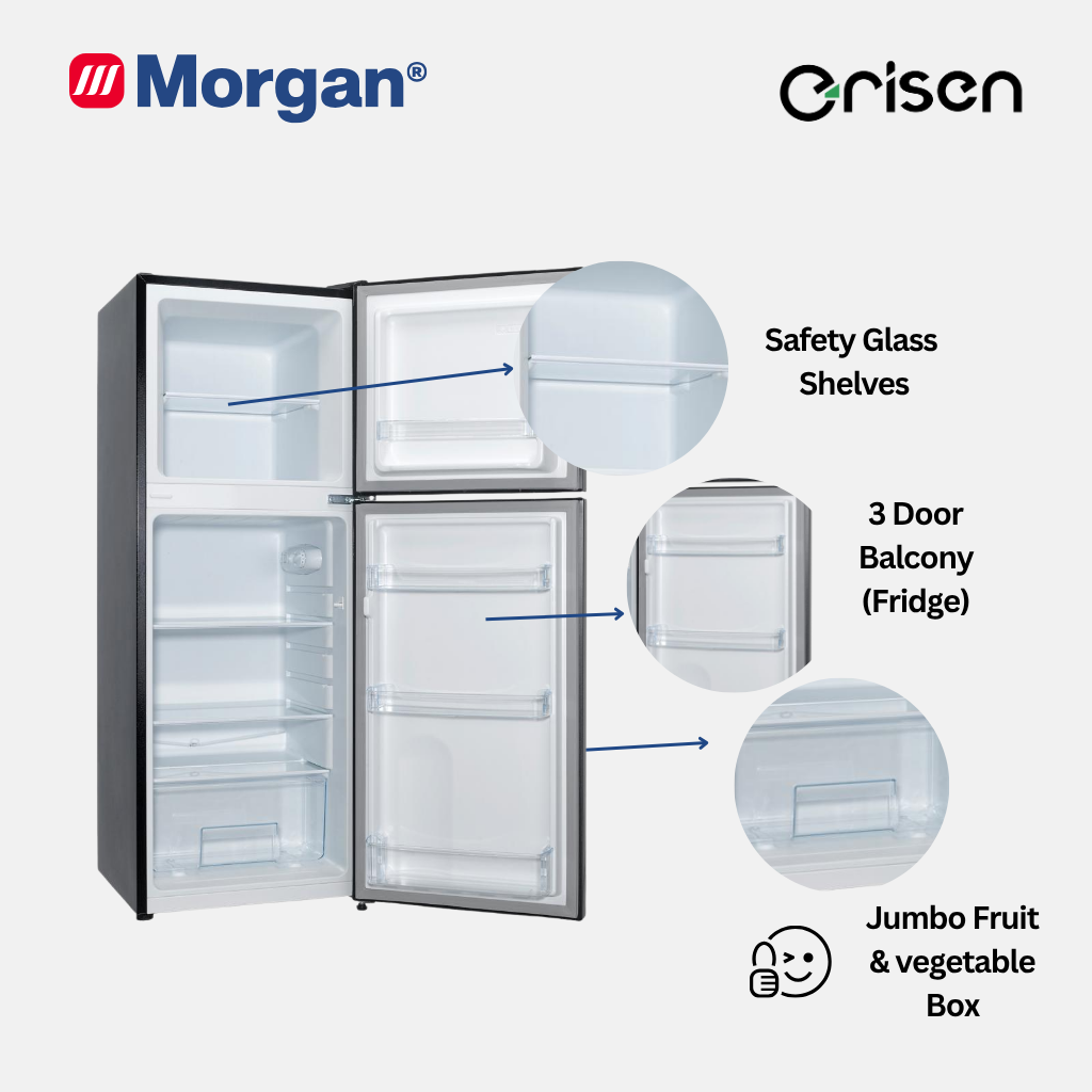 Morgan Refrigerator 2 Door (166L) MRF-M7180 TD