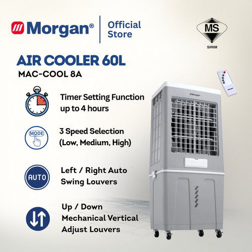 Morgan 3-Speed Portable Air Cooler with Timer Setting Function MAC-COOL 8A